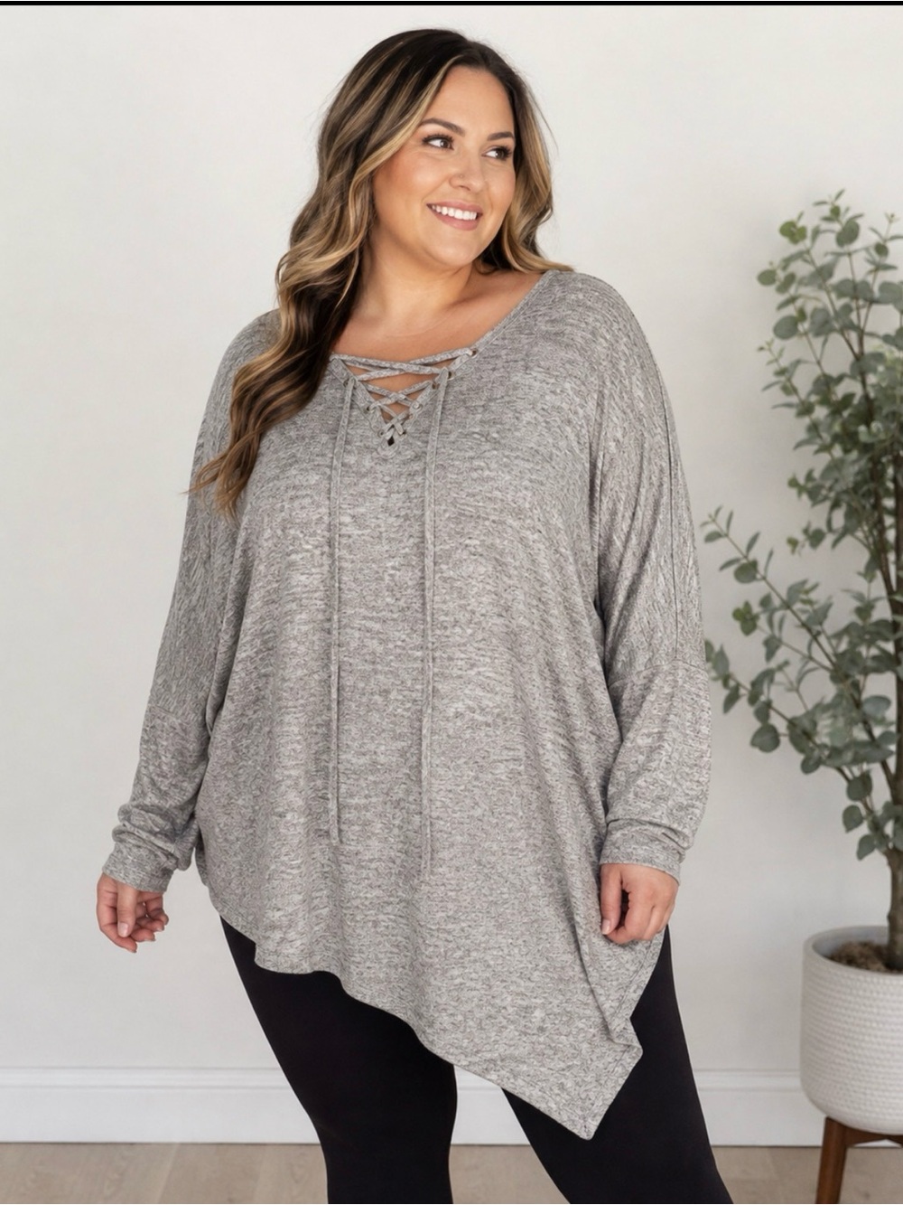 George Gray Asymmetrical Long Sleeve Tunic Women’s 4X Casual Relaxed